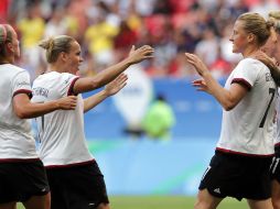 Las alemanas celebrando un gol anotado en fase de grupos AP / E.Peres