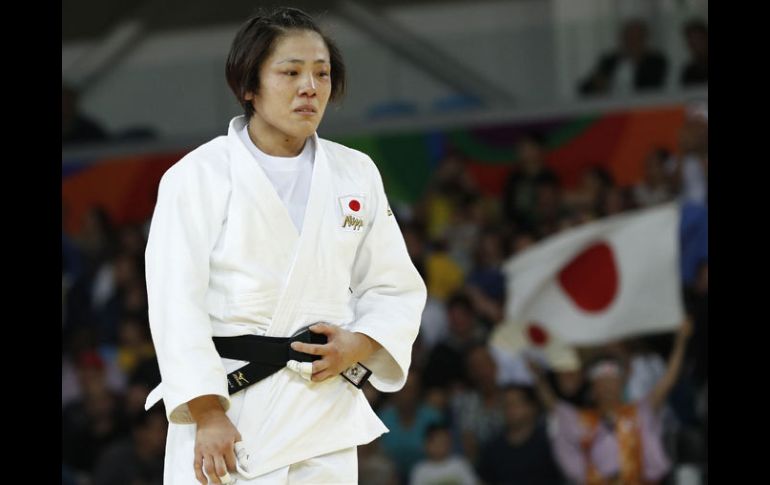 La judoca después de ganarle a la colombiana. AFP / J.Guez