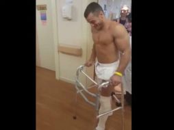 El gimnasta de 26 años comparte en su cuenta de Facebook un video donde se ve que empieza a recuperarse. FACEBOOK / Samir Aït Said