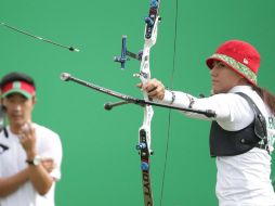 Alejandra Valencia se quedó en la orilla para conquistar una medalla en Río 2016. SUN / I.Stephen