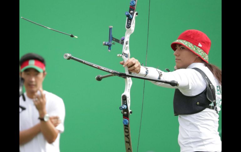 Alejandra Valencia se quedó en la orilla para conquistar una medalla en Río 2016. SUN / I.Stephen