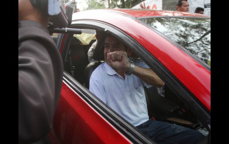 Rubén Núñez Ginez y Francisco Villalobos Ricárdez, líderes la sección 22 de la CNTE, están libres bajo caución. EFE / J. Zavala