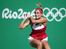 La checa Petra Kvitova derrotó a la estadounidense Madison Keys por 7-5, 2-6 y 6-2. EFE / M. Reynolds