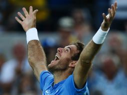 Del Potro celebra su triunfo ante Nadal. AP / V. Ghirda