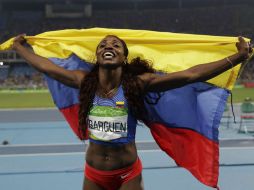 Cuatro años después de ganar en Londres 2012 la medalla de plata, Ibargüen se ciñó los laureles olímpicos. AP / M. Dunham