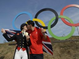 Charlotte Dujardin dio el sí a su novio Dan Golding. AP / J. Locher