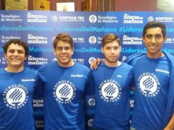 De izquierda a derecha, los jóvenes Ricardo de Blass Nuño, Oscar Miguel Rosas, Iván Campos y Saúl Enrique Becerra. EL INFORMADOR / P. Miranda