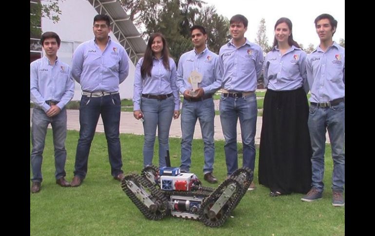 El equipo de la Universidad Panamericana campus Aguascalientes obtuvo el primer lugar en la categoría de manipulación. TWITTER / @HectorHGutierre