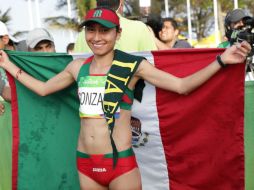 María Guadalupe llegó en segundo lugar en los 20 kilómetros de caminata de los Juegos Olímpicos. SUN / I. Stephens