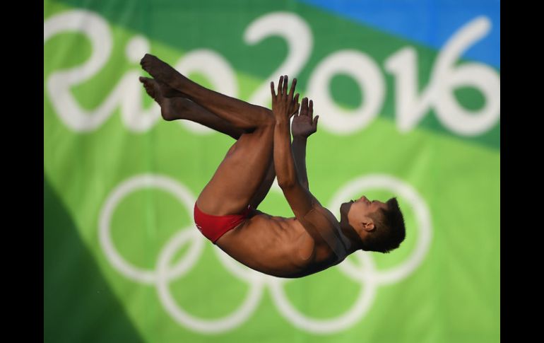 Germán Sánchez se metió a la semifinal de la plataforma de 10 metros varonil. MEXSPORT / O.Aguilar