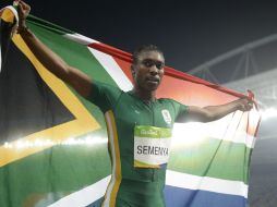 Semenya celebra su triunfo ante cientos en Río 2016. EFE / F. Robichon