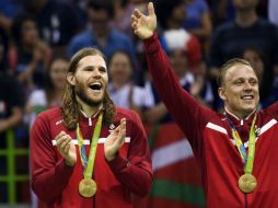 Mikkel Hansen es la figura danesa, al lograr ocho de los 28 tantos de su escuadra. EFE / M. Murat