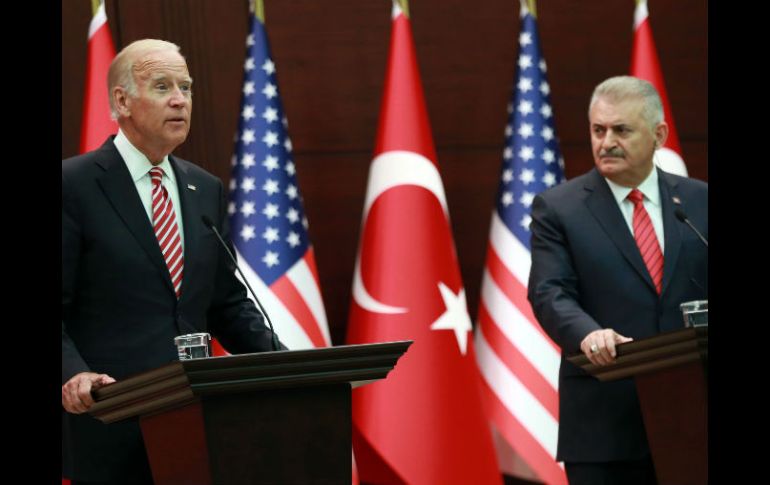 Biden expresa sus condolencias y solidaridad con Turquía por el último atentado del Estado Islámico en Gaziantep. AFP / A. Altan