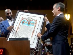 El cinco veces campeón con los Lakers se dijo sorprendido por el reconocimiento. AFP / F. BROWN