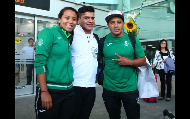 Melany Hernández (I) y Rodrigo Diego (C) tuvieron su primera experiencia en Juegos Olímpicos en Río 2016. EL INFORMADOR / E. Barrera