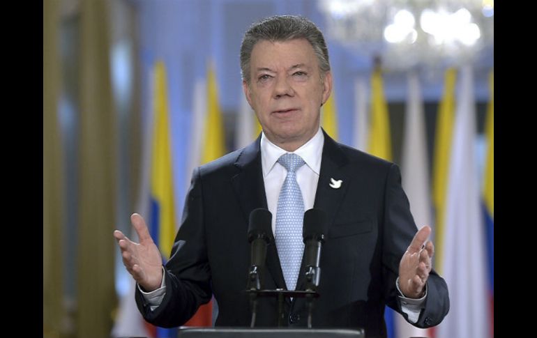 Instaron a Juan Manuel Santos a trabajar por la reconciliación de todas las fuerzas cívicas del país. EFE / E. Herrera