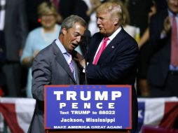 Nigel Farage predice que Trump, quien apoyó la salida de Gran Bretaña de la UE, podría repuntar y ganar las elecciones. AFP / J. Bachman