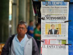 Este jueves, se prevé que Santos envíe el acuerdo al Congreso para que ponga fecha a la convocatoria de referéndum. AFP / L. Robayo