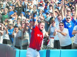 Imparable. El antesalista Josh Donaldson pegó tres jonrones en la victoria de los Azulejos de Toronto. AP /