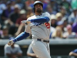 'El Titán' González bateó de 4-1, con un ponche y no pudo aportar en la ofensiva de Dodgers. AP / D. Zalubowski