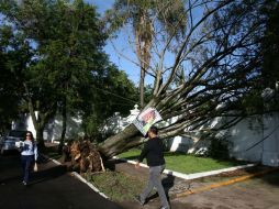 En algunos puntos de Guadalajara, las inundaciones alcanzan los 50 centímetros de altura. EL INFORMADOR / R. Tamayo