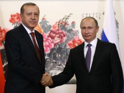 Vladimir Putin se encontró con Recep Tayyip Erdogan durante la cumbre del G20, en la ciudad china Hangzhou. AP / Y. Bulbul