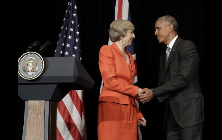 Theresa May arrancó esta mañana con varios encuentros previo a la Cumbre del G-20, en busca de nuevos socios. AP / C. Kaster