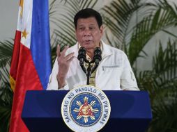 Duterte habla durante una rueda de prensa ofrecida en Manila. AFP / M. Dejeto