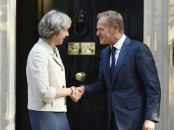 Además del 'Brexit', Tusk y May hablan sobre la reunión prevista para el 16 de septiembre, donde se reunirá la UE sin Londres. EFE / A. Rain