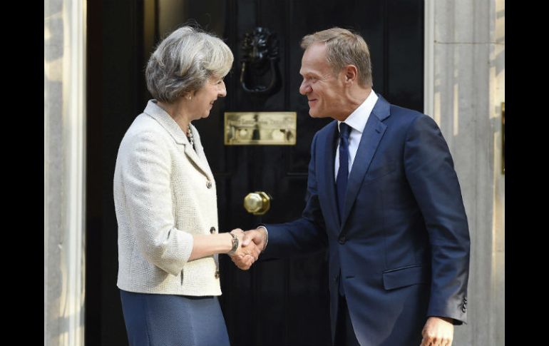 Además del 'Brexit', Tusk y May hablan sobre la reunión prevista para el 16 de septiembre, donde se reunirá la UE sin Londres. EFE / A. Rain