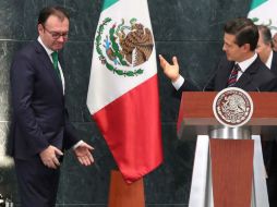 Luis Videgaray presentó su renuncia a la SHCP la víspera, movimiento que sorprendió un poco en el ámbito empresarial. SUN /