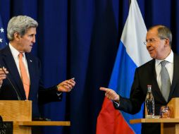 John Kerry y Sergei Lavrov acordaron que la tregua deberá comenzar en 48 horas. AFP / F. Coffrini