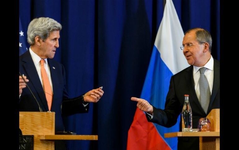 John Kerry y Sergei Lavrov acordaron que la tregua deberá comenzar en 48 horas. AFP / F. Coffrini