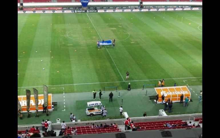 Imagen de la cancha del Estadio Chivas previo al inicio del encuentro. EL INFORMADOR / J. Robles