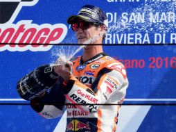 Pedrosa se convierte en el octavo piloto diferente que gana en los ocho últimos grandes premios del MotoGP. AFP / G. Cacace