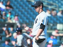 Luis Cessa. El abridor mexicano (4-1)  permitió ayer cinco imparables, tres jonrones y cuatro carreras. AP /