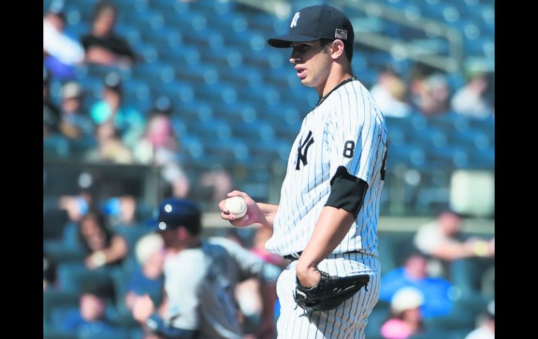 Luis Cessa. El abridor mexicano (4-1)  permitió ayer cinco imparables, tres jonrones y cuatro carreras. AP /