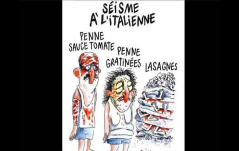 Amatrice ha denunciado ante la justicia italiana a la revista francesa, por difamación. FACEBOOK / Charlie Hebdo Officiel