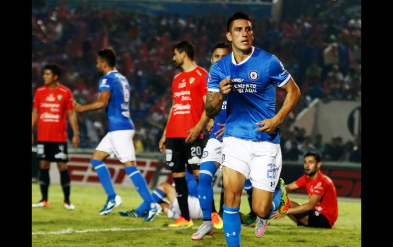 Enzo Roco celebra su gol al minuto 50. MEXSPORT / N. García