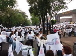 Por la manifestación que arranca en el Auditorio Nacional, la circulación en avenida Reforma está cerrada. ESPECIAL /