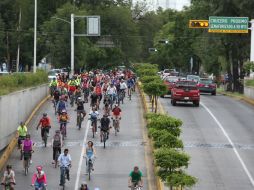 Cerca de 500 ciclistas salen a las calles con motivo del Día Mundial sin Auto, que se celebró el 22 de septiembre. EL INFORMADOR / R. Tamayo