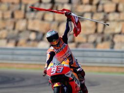 Márquez, campeón mundial en 2013 y 2014, terminó la carrera por delante de su compatriota Jorge Lorenzo. AFP / J. Jordan