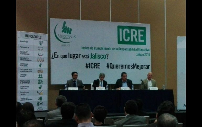 Imagen de la presentación del Índice de Cumplimiento de la Responsabilidad Educativa (ICRE) 2016. EL INFORMADOR / E. Mondragón