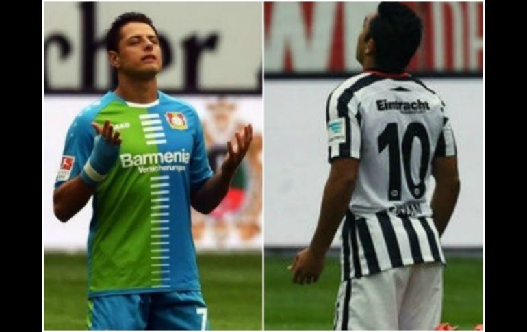 Javier Hernández y Marco Fabián fueron elegidos como parte del once ideal de la quinta fecha de la Bundesliga. ESPECIAL /