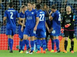 El Leicester encarrila su pase a los octavos de final de la Champions League. AP / R. Vieira