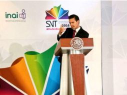 Enrique Peña Nieto inauguró la Semana Nacional de Transparencia 2016. TWITTER / @OscarGuerraFord