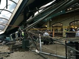 Imágenes hasta ahora revelan severos daños en la estación de Hoboken, en Nueva Jersey. AFP / P. Bernasconi