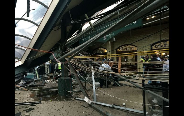 Imágenes hasta ahora revelan severos daños en la estación de Hoboken, en Nueva Jersey. AFP / P. Bernasconi