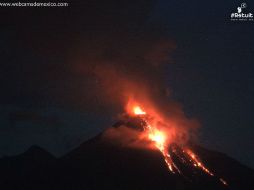 Volcán El Colima aumentó su actividad en los últimos días. TWITTER / @webcamsdemexico