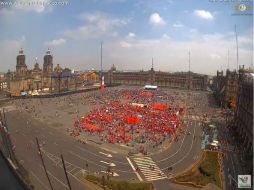 Contingentes salieron de la Plaza de las Tres Culturas para participar en la conmemoración de los 48 años de los hechos. YOUTUBE / webcamsdemexico